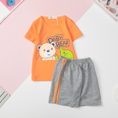 Bộ mùa hè bé trai vải cotton, hoạt hình size 1/7 tuổi