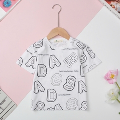 H504 Áo cotton BT ngắn tay in chữ 13/17