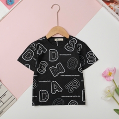 H504 Áo cotton BT ngắn tay in chữ 13/17