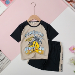 Bộ Bé trai cotton ngắn tay giáp lăng, hình spiderman, labubu, sonic size 2/10 tuổi