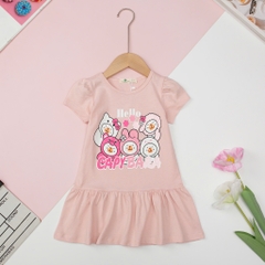 Váy cotton đuôi cá in hình kitty, capybara, labubu size 2/10 tuổi