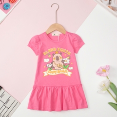 Váy cotton đuôi cá in hình kitty, capybara, labubu size 2/10 tuổi