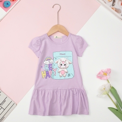 Váy cotton đuôi cá in hình kitty, capybara, labubu size 2/10 tuổi