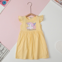 Váy cotton Bé gái cánh tiên, in hình Pony, baby three, kitty size 2/12 tuổi