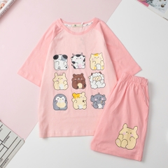 Bộ cotton BG ngắn tay phối ráp lăng 8/16 x24 H459