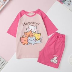H519 Bộ cotton 4c BG ngắn tay 4/12