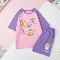 H519 Bộ cotton 4c BG ngắn tay 4/12