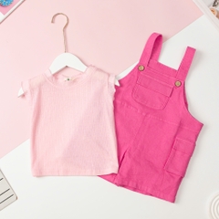 Set quần yếm kaki và áo phông 2/10