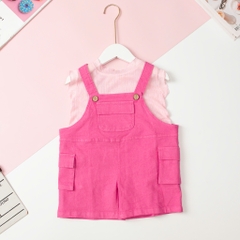 Set quần yếm kaki và áo phông 2/10