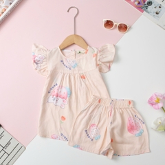 Bộ quần áo cotton TE lanh BG cúc ngực cánh tiên 10/14 x24