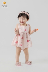 Bộ cotton trẻ em - bé gái G003_6/36 đũi sơ sinh