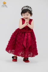 Váy công chúa voan hoa hồng 1/7
