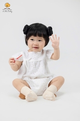 Bộ body BG vải thô mềm thêu 6/36 month