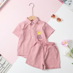 Bộ BT kẻ sơ mi ngắn tay 2/10