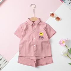 Bộ BT kẻ sơ mi ngắn tay 2/10