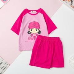 H523 Bộ cotton BG ngắn tay phối 10/16