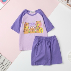 H523 Bộ cotton BG ngắn tay phối 10/16