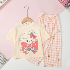 Bộ BG áo cotton quần lanh 4/14