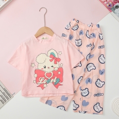 Bộ BG áo cotton quần lanh 4/14