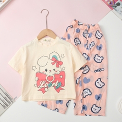 Bộ BG áo cotton quần lanh 4/14