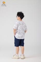H504 Áo cotton BT ngắn tay in chữ 2/12