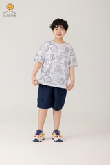H504 Áo cotton BT ngắn tay in chữ 2/12