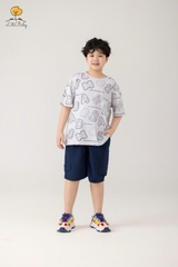 H504 Áo cotton BT ngắn tay in chữ 2/12