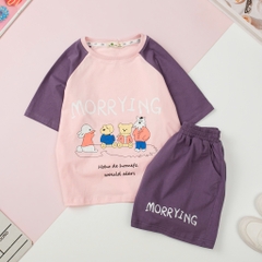 Bộ cotton trẻ em - bé gái G001_6/14