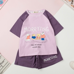 Bộ cotton trẻ em - bé gái G001_6/14