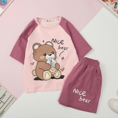 Bộ cotton trẻ em - bé gái G001_6/14