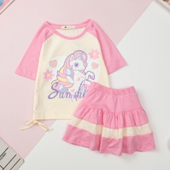 H551 Bộ cotton trẻ em - bé gái G002 4/12