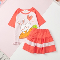 H551 Bộ cotton trẻ em - bé gái G002 4/12