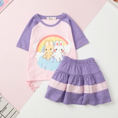 H551 Bộ cotton trẻ em - bé gái G002 4/12