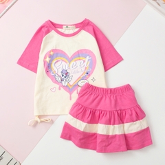 H551 Bộ cotton trẻ em - bé gái G002 4/12
