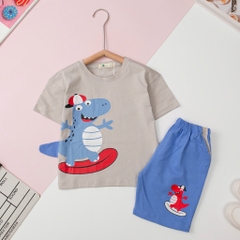 H508 Bộ cotton trẻ em-BT B006 2/10  hình con vật