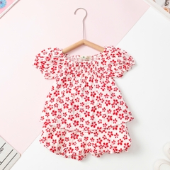 Bộ cotton trẻ em - bé gái G002 2/10 đũi chun ngực