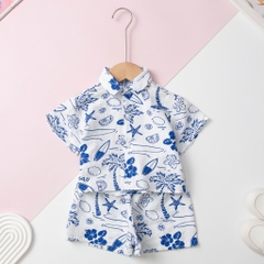 Bộ cotton trẻ em - bé trai B002 9/36-4/10