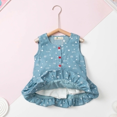 Bộ thời trang trẻ em - F02 2/10 váy giả jean