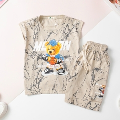 Bộ cotton trẻ em - bé trai B002_4/8-10/16 loang