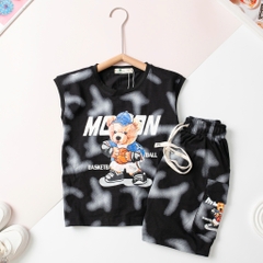 Bộ cotton trẻ em - bé trai B002_4/8-10/16 loang