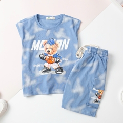 Bộ cotton trẻ em - bé trai B002_4/8-10/16 loang