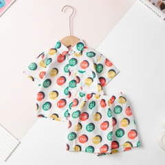 Bộ cotton trẻ em - bé trai B002, bộ sơ mi đi học, đi chơi size 9/36 tháng