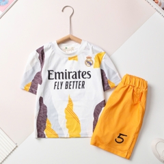 Bộ cotton trẻ em - bé trai B002, Bộ thể thao cầu thủ size 10/16 tuổi