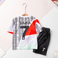 Bộ cotton trẻ em - bé trai B002, Bộ thể thao cầu thủ size 10/16 tuổi