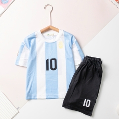 Bộ cotton trẻ em - bé trai B002, Bộ thể thao cầu thủ size 10/16 tuổi