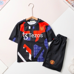 Bộ cotton trẻ em - bé trai B002, Bộ thể thao cầu thủ size 10/16 tuổi