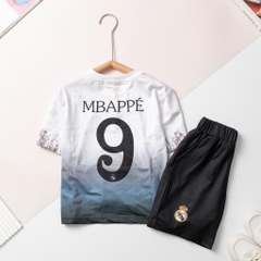 Bộ cotton trẻ em - bé trai B002, Bộ thể thao cầu thủ size 10/16 tuổi