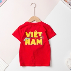 Áo cotton trẻ em-A02 2/16 Cờ đỏ sao vàng