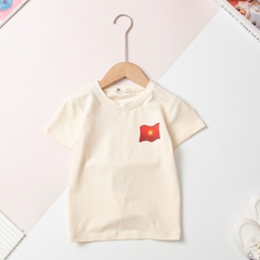 Áo cotton trẻ em-A02 2/16 Cờ đỏ sao vàng