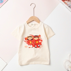Áo cotton trẻ em-A02 2/16 Cờ đỏ sao vàng